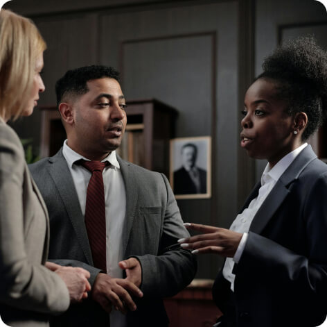 Business partners in private discussion